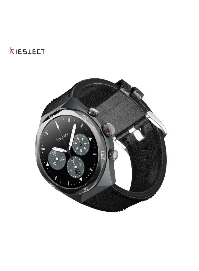 Kieslect AI Smartwatch Elite2 – 1.46″ LTPO AMOLED · Built-in ChatGPT AI Assistant · Dual-Band GPS · 5ATM Water-Resistant · Leather or Rubber Strap - Image 4