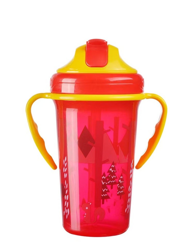 Milestones Sippy Cup with Straw and Handles,Training Cup-300ML-Red Fox - Image 1