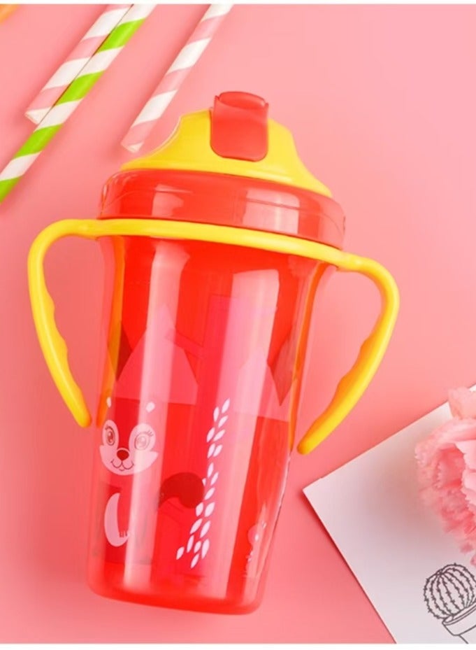 Milestones Sippy Cup with Straw and Handles,Training Cup-300ML-Red Fox - Image 2