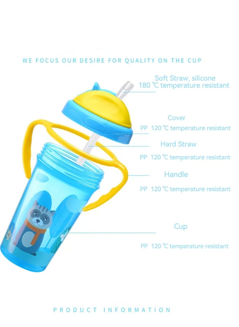 Milestones Sippy Cup with Straw and Handles,Training Cup-300ML-Red Fox - Image 5