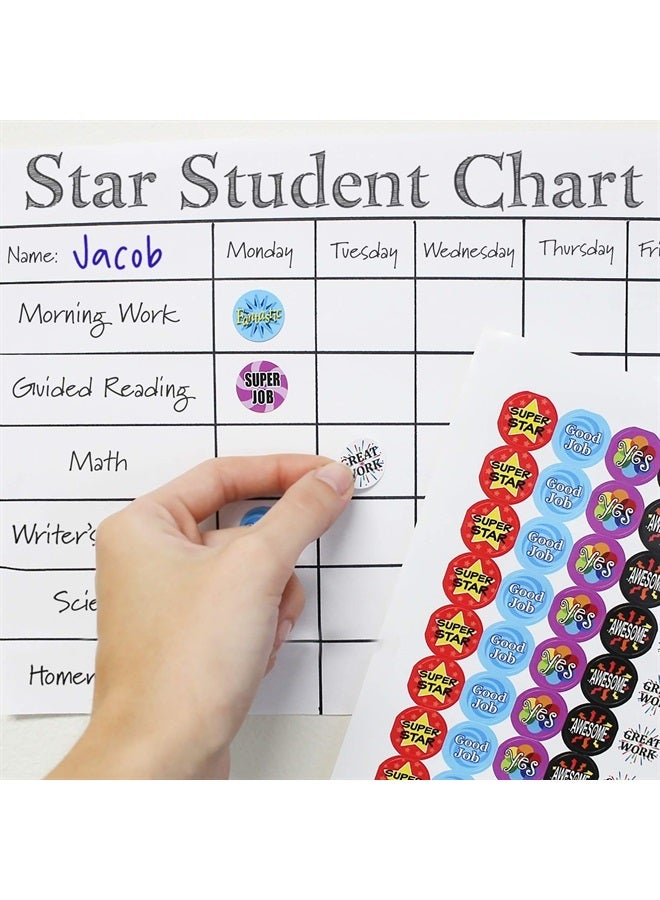 DISTINCTIVS Teacher Reward Stickers for Kids, Student Incentive Stickers, Motivational Reward Chart Labels - 1,080 Count  - Image 4