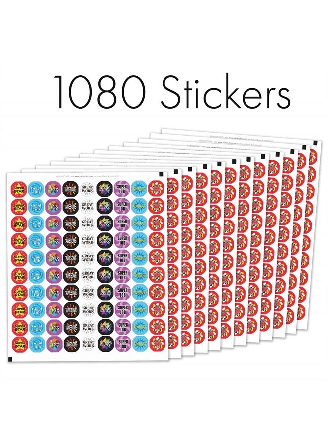 DISTINCTIVS Teacher Reward Stickers for Kids, Student Incentive Stickers, Motivational Reward Chart Labels - 1,080 Count  - Image 5