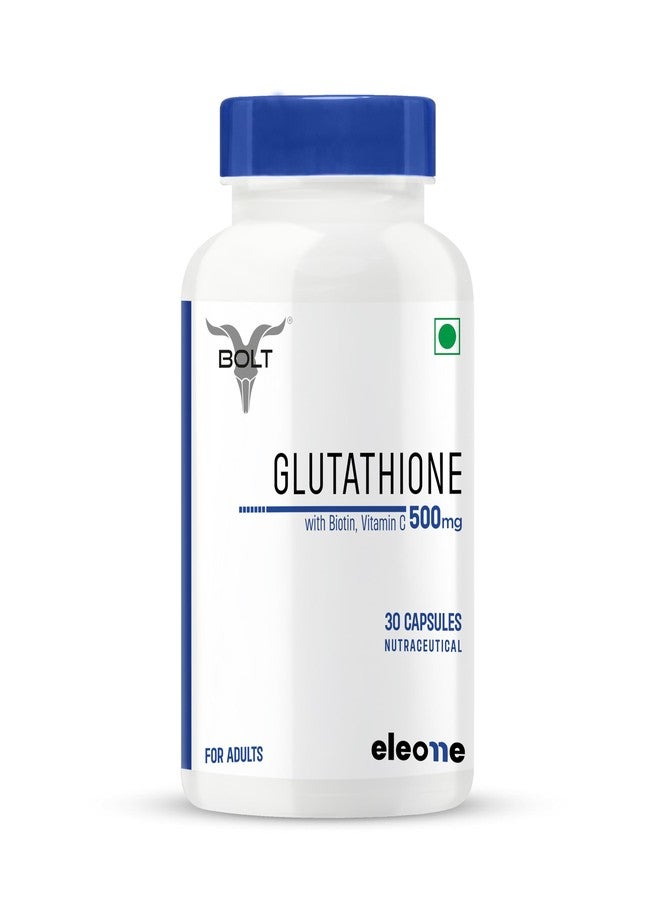Bolt Nutrition Glutathione Capsules (Pack of 30) with Vitamin C, E, Biotin & Grape Seed | Skin Glow | Reduce Dark Spots, Fight Pigmentation, Repair Dull Skin & Boost Immunity - Image 1