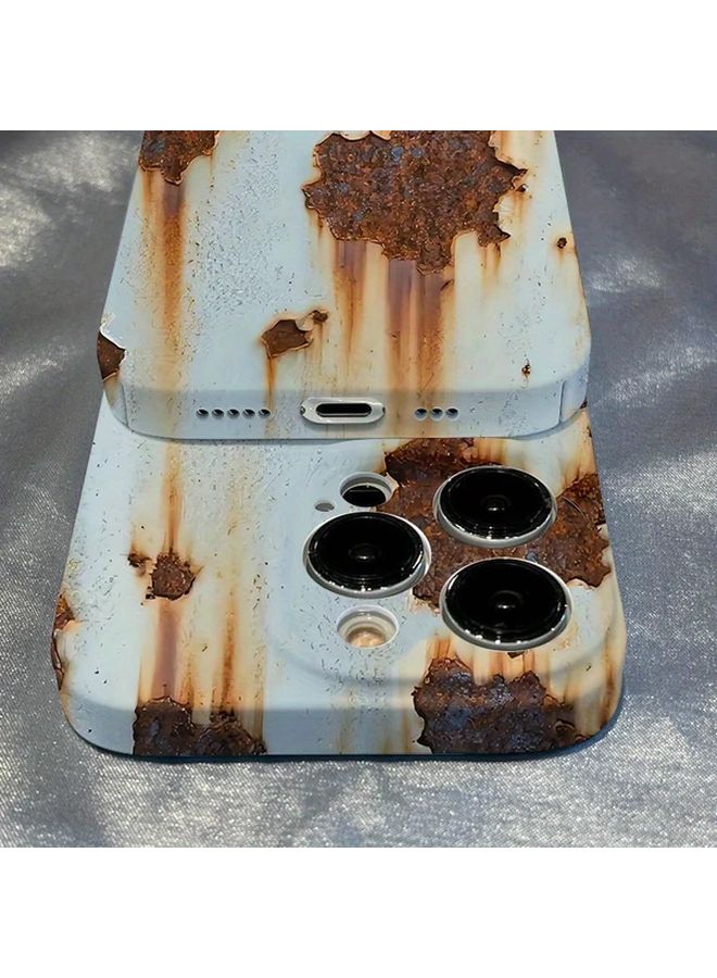 غلاف هاتف مخصص بتصميم Rust الفني لأجهزة آبل، يناسب iPhone 16e و15 Plus و14 و13 و12 و11 Pro Max، بألوان مختلطة - 3 قطع - Image 4