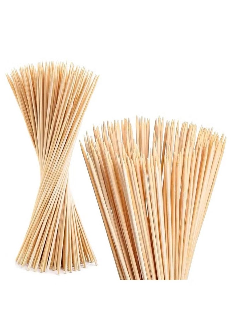 إي سي في في 100 قطعة من أسياخ الشواء المصنوعة من الخيزران لشواء العصي الصغيرة، أسياخ خشبية لشواء أعواد تحميص المارشميلو، أعواد الشواء للاستعمال مرة واحدة، أعواد الكباب لأسياخ الفاكهة، أسياخ الشواء - Image 1