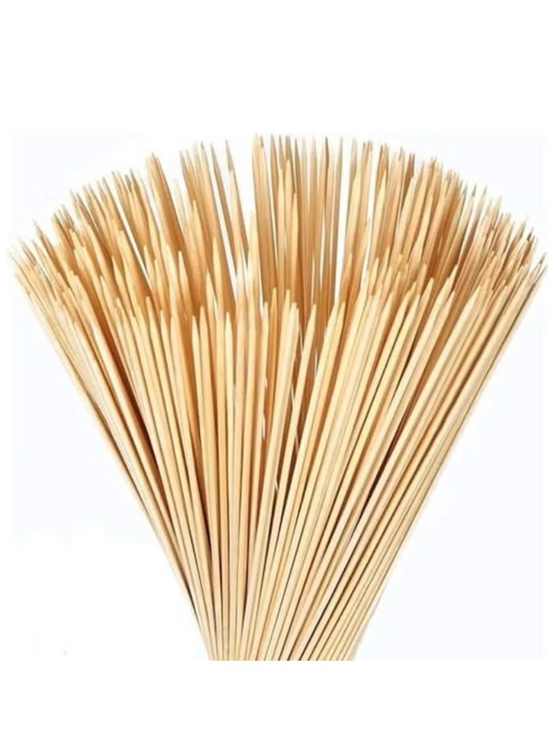 إي سي في في 100 قطعة من أسياخ الشواء المصنوعة من الخيزران لشواء العصي الصغيرة، أسياخ خشبية لشواء أعواد تحميص المارشميلو، أعواد الشواء للاستعمال مرة واحدة، أعواد الكباب لأسياخ الفاكهة، أسياخ الشواء - Image 2