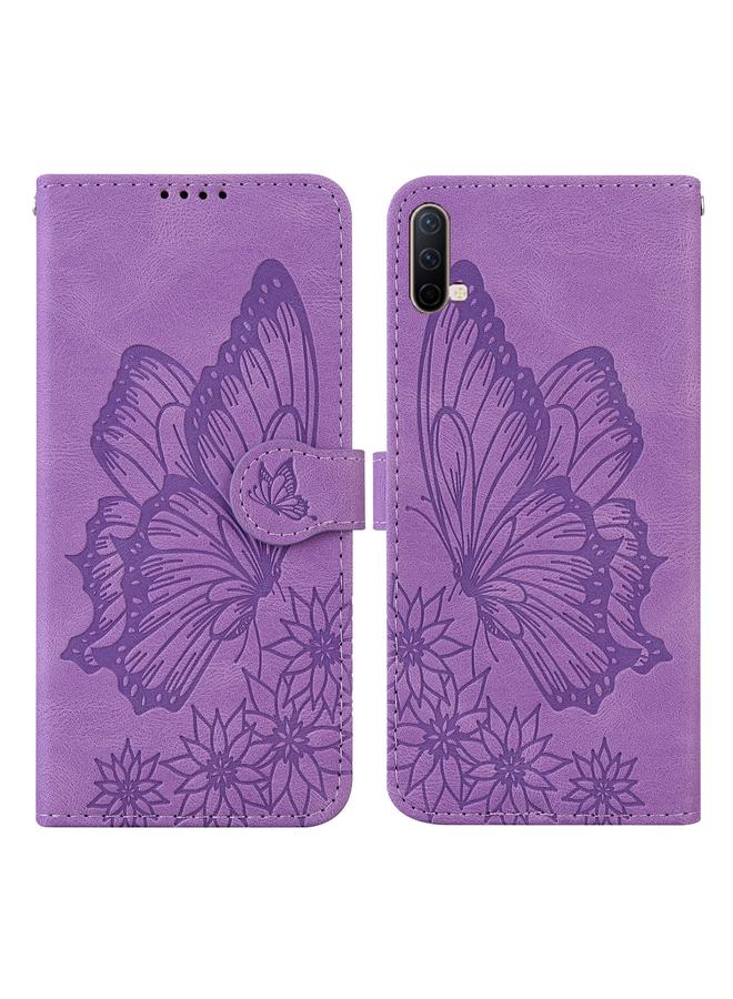 S-TOP Case For OnePlus Nord CE 5G Retro Skin Feel Butterflies Embossing Horizontal Flip Leather Case with Holder & Card Slots & Wallet - Image 1