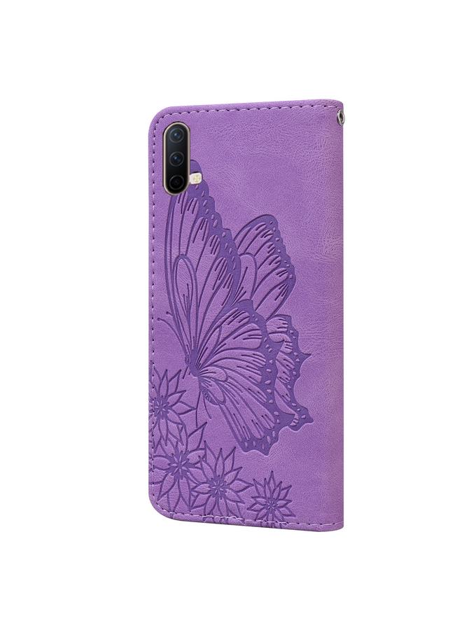 S-TOP Case For OnePlus Nord CE 5G Retro Skin Feel Butterflies Embossing Horizontal Flip Leather Case with Holder & Card Slots & Wallet - Image 2