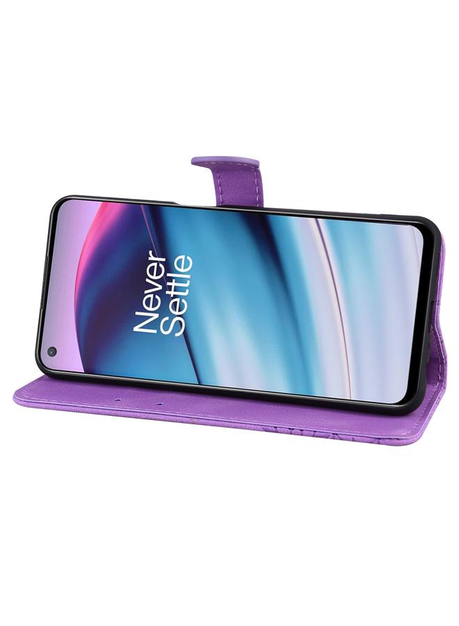 S-TOP Case For OnePlus Nord CE 5G Retro Skin Feel Butterflies Embossing Horizontal Flip Leather Case with Holder & Card Slots & Wallet - Image 5