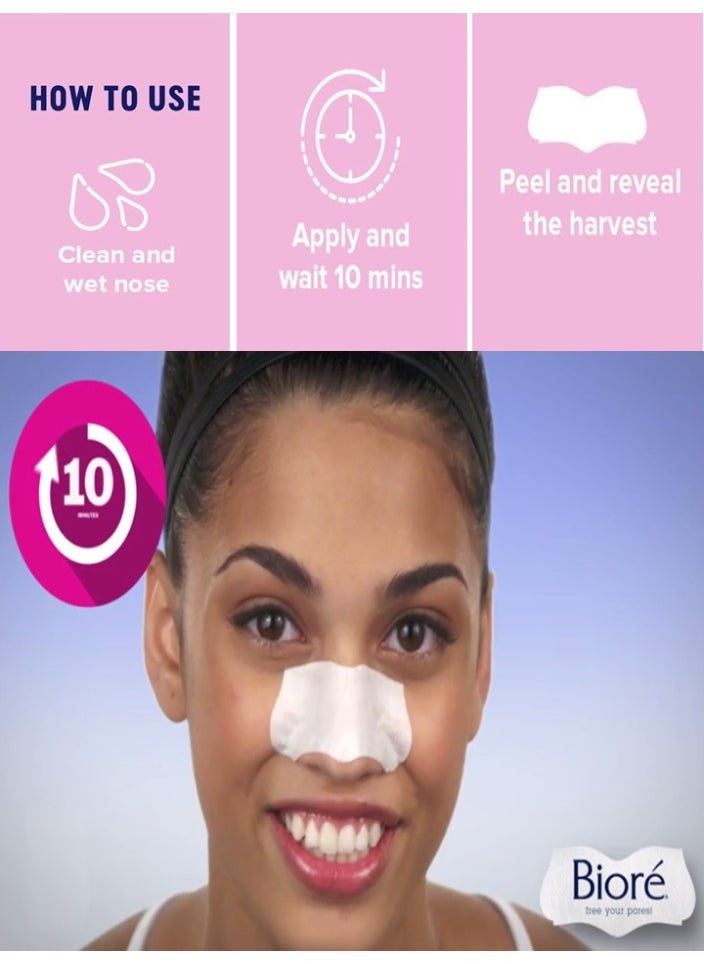 Biore - Nose+Face Blackhead Remover Strips, Deep Cleansing Strips for Nose, Chin, or Forehead, Instant Blackhead Removal and Pore Unclogging, Oil-free, Non-Comedogenic Use, 14 Count - Image 1