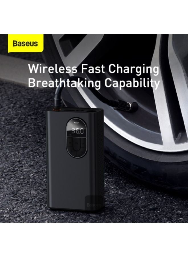 Baseus Energy Source Inflator Pump Electric Digital Display Air Pump for Car And Bike Motorcycle - Black - CRCQB02-0A - Image 4