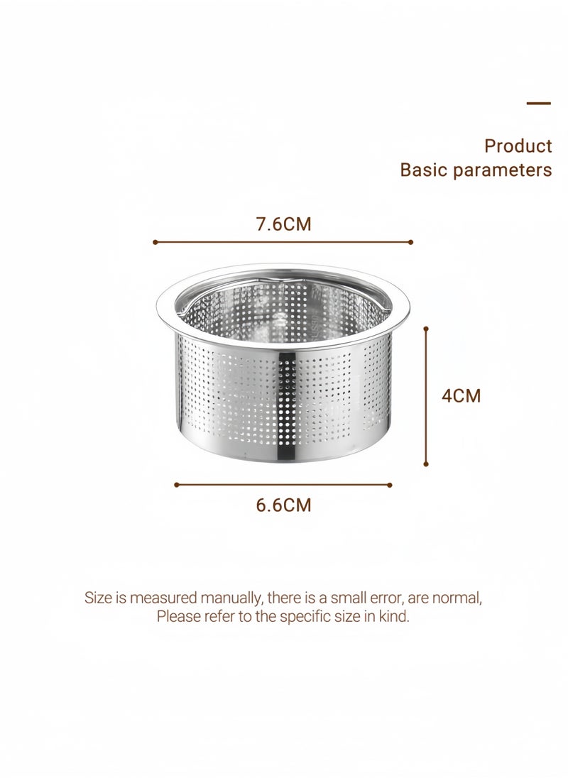 Harse 2 Pack Sink Drain Strainer,3 inch Diameter with Handle,304 Stainless Steel Kitchen Sink Strainer,Perfect for Kitchen Sinks,Rust Free,Anti Clogging  - Image 2
