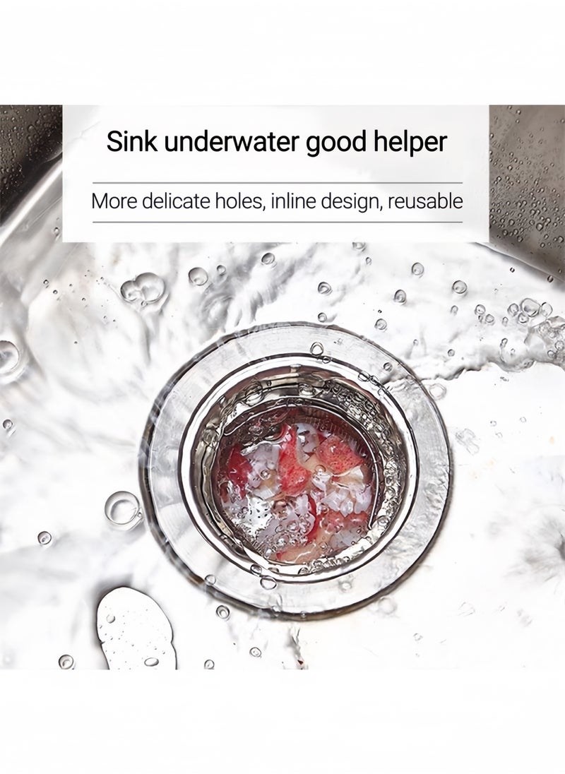 Harse 2 Pack Sink Drain Strainer,3 inch Diameter with Handle,304 Stainless Steel Kitchen Sink Strainer,Perfect for Kitchen Sinks,Rust Free,Anti Clogging  - Image 3