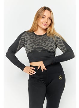 Women Sportswear Fit Long Sleeve Outdoor Seamless Crop Top, Black - pzsku/Z25C63B316317FFE98812Z/45/_/1737642017/08cbb24c-aab8-49b2-afab-6b0e680fcf91