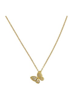 KAAF CREATIONS Kaaf Creations 18K Gold Plated Stainless Steel Butterfly Zircon Pendant Necklace for Women, Girl  - Image 1