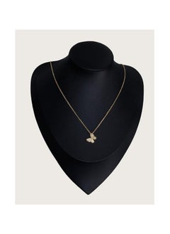 KAAF CREATIONS Kaaf Creations 18K Gold Plated Stainless Steel Butterfly Zircon Pendant Necklace for Women, Girl  - Image 2