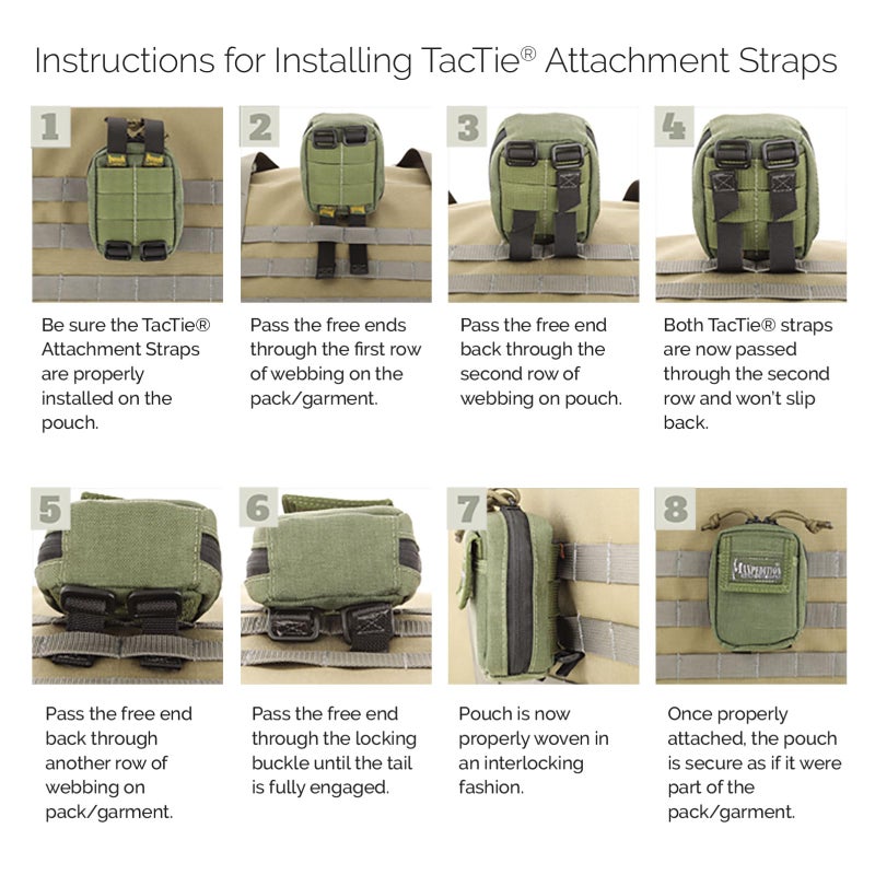 Maxpedition 3-Inch TacTile - Pack Of 4 (Khaki) - Image 4