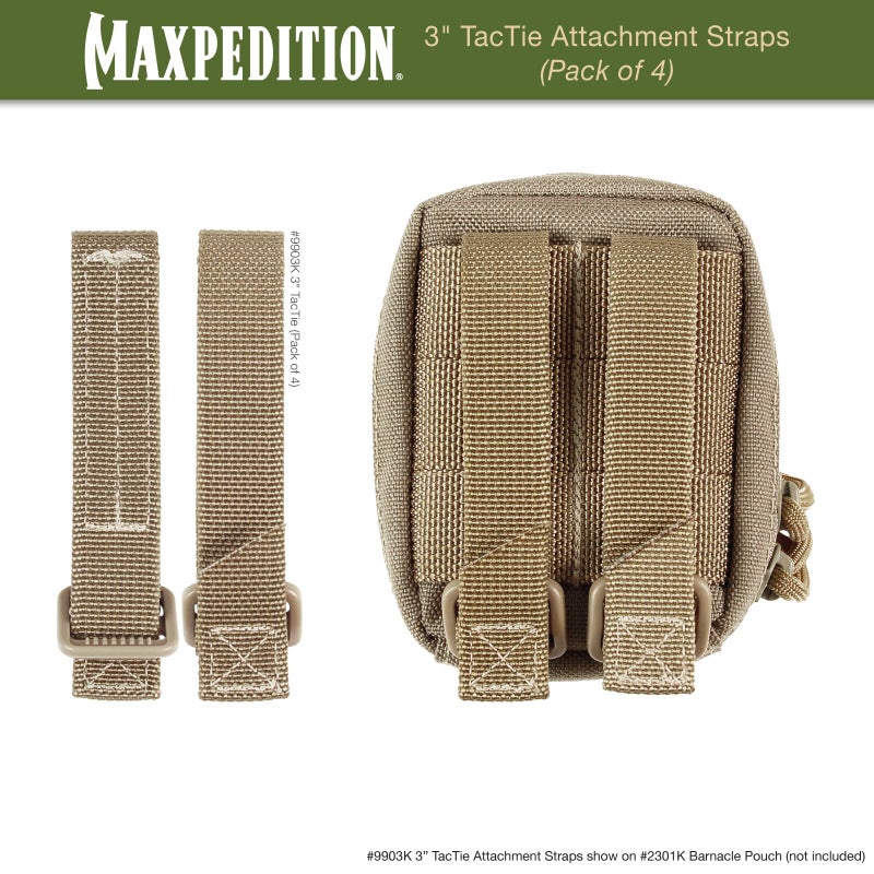 Maxpedition 3-Inch TacTile - Pack Of 4 (Khaki) - Image 3
