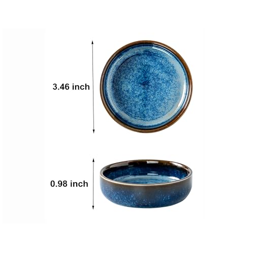 SHIDACHENG Dipping Bowls Set of 4, 2462°F High-Fired Reactive Glaze Ceramic Small Bowls for Dips,Olive Oil & Sauce,Elevates Table Setting,Idea for BBQ,Afternoon Tea,Entertaining,Housewarming & Holiday Gifts - Image 2