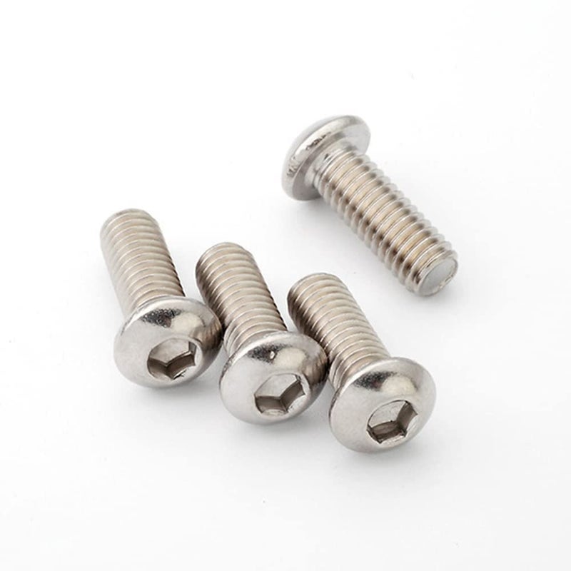 Histure 50 Pcs 1/4-20 x 1 Button Head Socket Cap Bolts Screws,304 Stainless Steel 18-8,Allen Socket Drive,Bright Finish,Fully Machine Thread (1/4-20 * 2-3/4 50pcs) - Image 4
