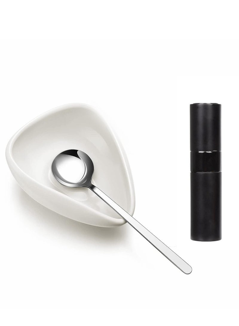 Coffee Bean Tray, RDT Spray Bottle & Spoon 3-Piece Set – Ceramic Dosing Vessel & Measuring Tray – Coffee Bar Accessories & Gift for Coffee Lovers  - Image 1