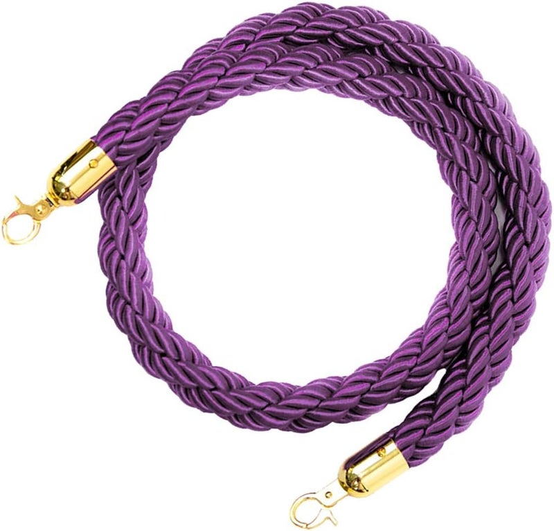 klarako حبل كلاراكو للحواجز مع خطاف، 5 قدم/7 قدم/10 قدم، 6 ألوان متاحة كلاراكو بنفسجي، 2 متر - Image 4