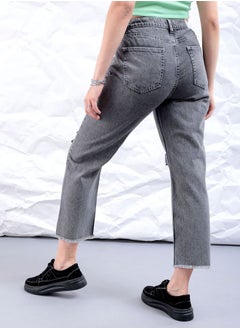 Freehand Women Straight Fit Solid High-Rise Jeans  - Image 2
