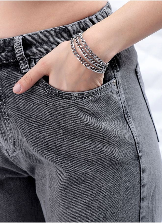 Freehand Women Straight Fit Solid High-Rise Jeans  - Image 5