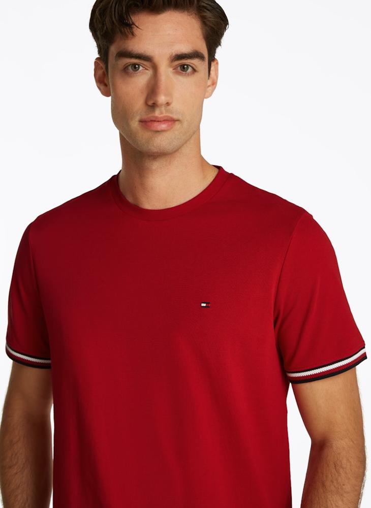TOMMY HILFIGER Global Stripe Cuff T-Shirt  - Image 3