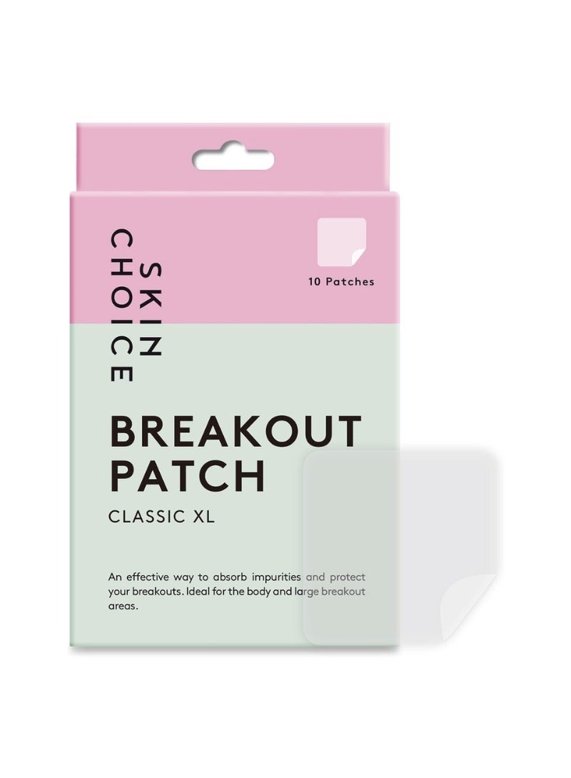 SKIN CHOICE SkinChoice Breakout Patch Classic XL - Pack of 10 - Hydrocolloid Pimple Patches - Vegan, Fragrance-free, Gluten-free, Latex-free, Parabens-free, Sulfates-free, Cruelty-free - Image 1