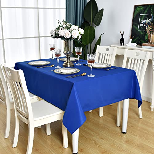 KAIPHO Royal Blue Square Tablecloth Waterproof Stain Resistant Wrinkle Free Table Cloth 210GSM Polyester Wipeable Table Cover for Party Banquet Indoor and OutdoorRectangleRectangular 60 x 60 inch