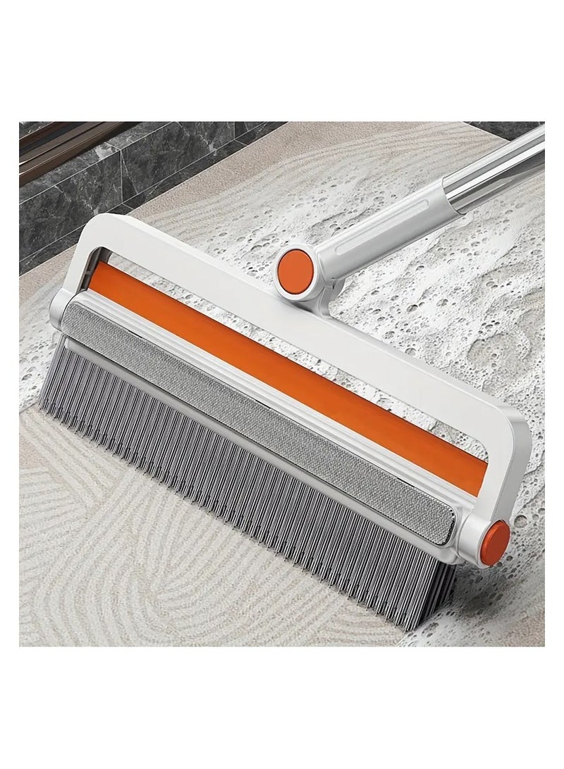 AMM 4-in-1 Multifunctional Cleaning Brush Set Long Handle Scrub Brush Swivel Head, Bathroom Squeegee & Window Glass Cleaner Non-Electric Household Cleaning Tool for Floor Glass Bathroom & More" - Image 2