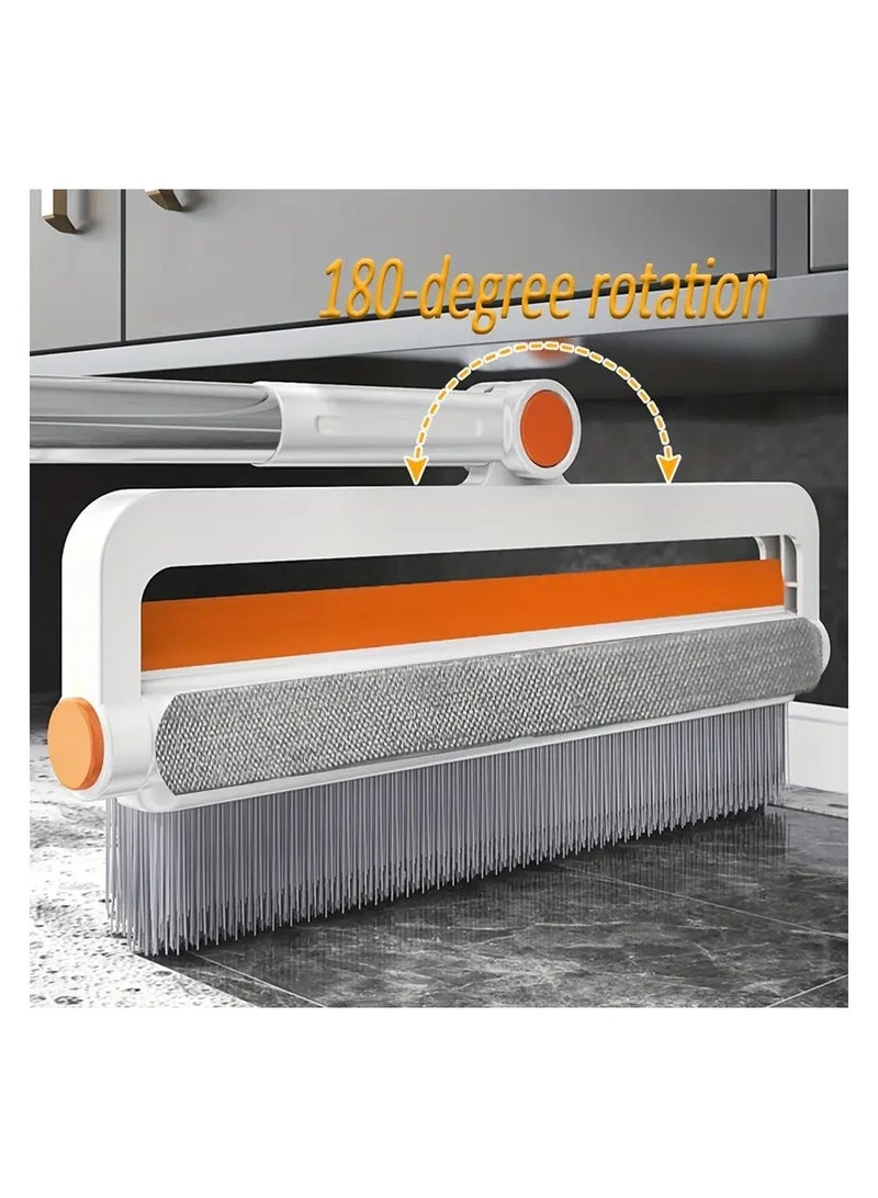 AMM 4-in-1 Multifunctional Cleaning Brush Set Long Handle Scrub Brush Swivel Head, Bathroom Squeegee & Window Glass Cleaner Non-Electric Household Cleaning Tool for Floor Glass Bathroom & More" - Image 4