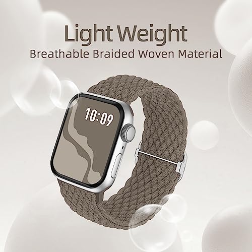 Suitisbest Braided Stretchy Solo Loop Compatible for Apple Watch Band 38mm 40mm 41mm 42mm 44mm 45mm 46mm 49mm for Women Men, Nylon Elastic Straps Wristbands for iWatch Series 10 9 8 7 6 SE 5 4 3 2 Ultra Ultra 2 - Image 3