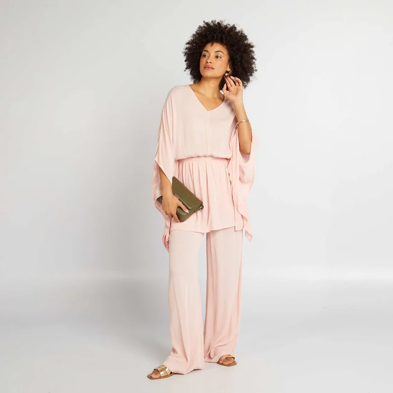 Kiabi Blouse With Butterfly Sleeves Pink