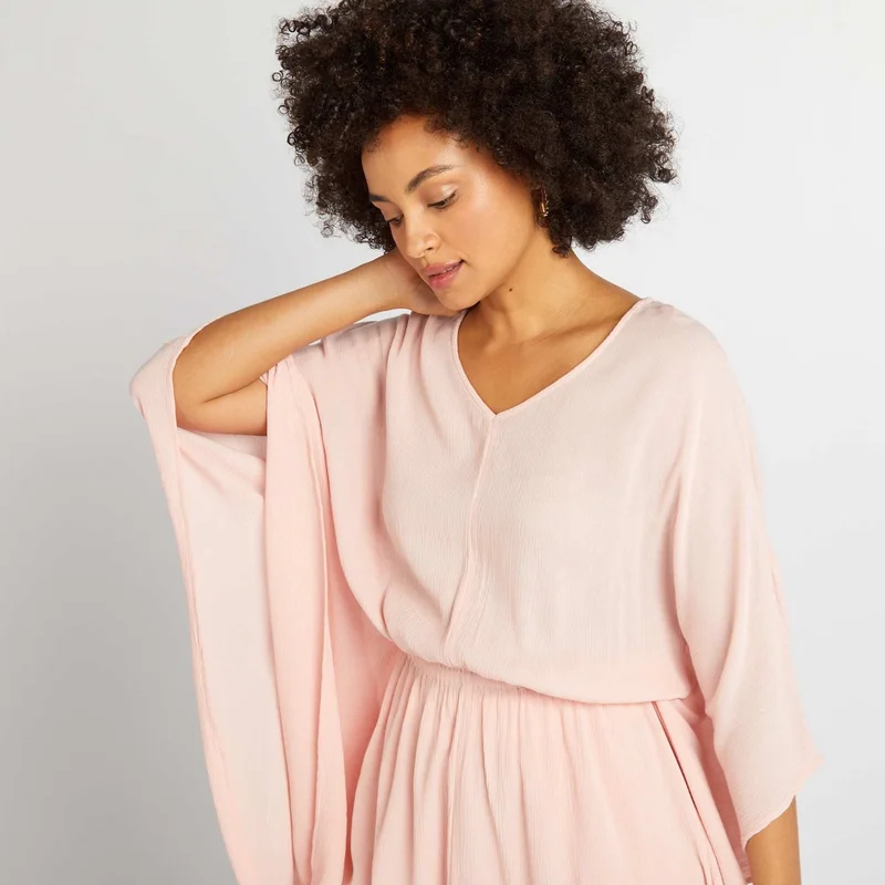 Kiabi  Blouse With Butterfly Sleeves Pink for Women | Best Price UAE