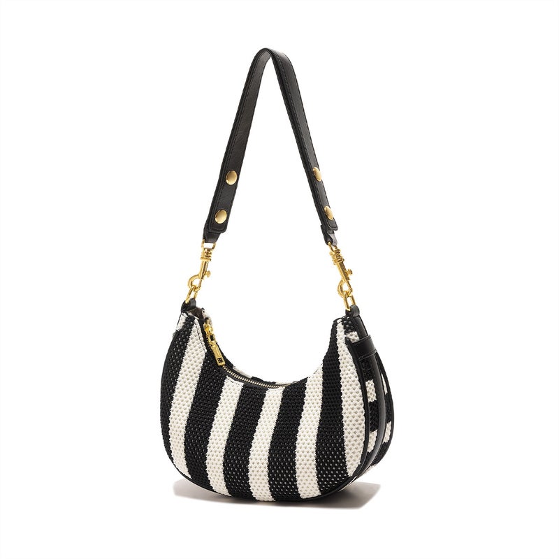 2024 Niche Shoulder Underarm Bag High-End Fashion Striped Portable Crossbody Commuter All-Match Dumplings - Image 5