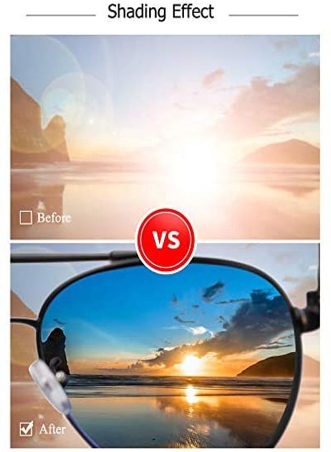 AMERTEER Women Lightweight Oversize Aviator Sunglasses - Image 4