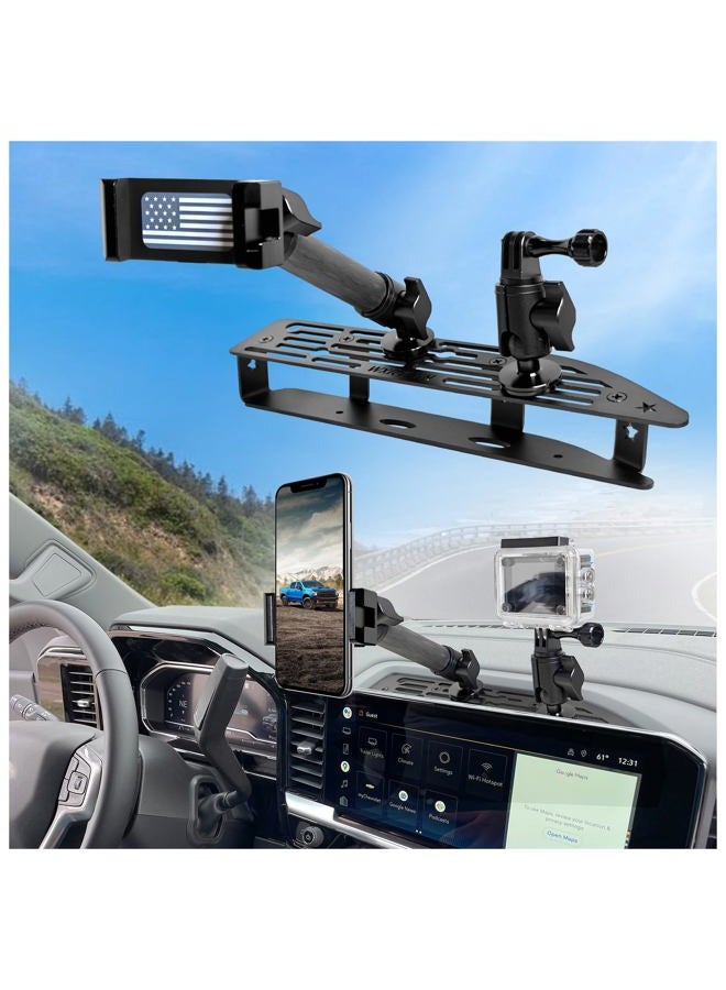 WXRYLYN 2022-2026 Silverado & Sierra Metal Dash Platform Phone Mount Phone Holder for 2022-2026 Silverado & Sierra with 13.4" Screen - Image 1