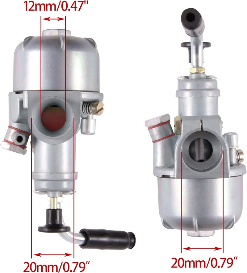 WOOSTAR 12mm Carburetor Bing Style Replacement for Puch Maxi Sport Luxe Newport E50 Murraya 50cc Engine - Image 2