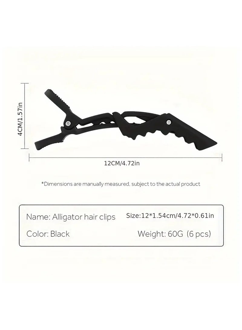 LANGMANNI 6-Pack Professional Hair Styling Clips, Plastic Crocodile Hair Clamps for Cutting, Dyeing & Perming, Hairdressing Tools & Accessories for Women, Suitable for Normal Hair Style - Image 5
