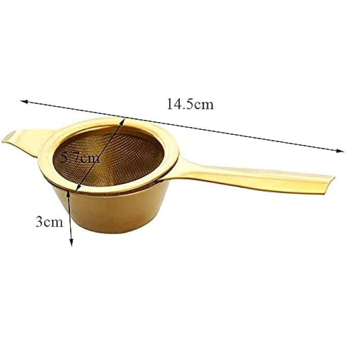 WUZIA Stainless Steel Tea Strainer Set Fine Mesh Reusable Teapot Infuser With HandleSilver - Image 3