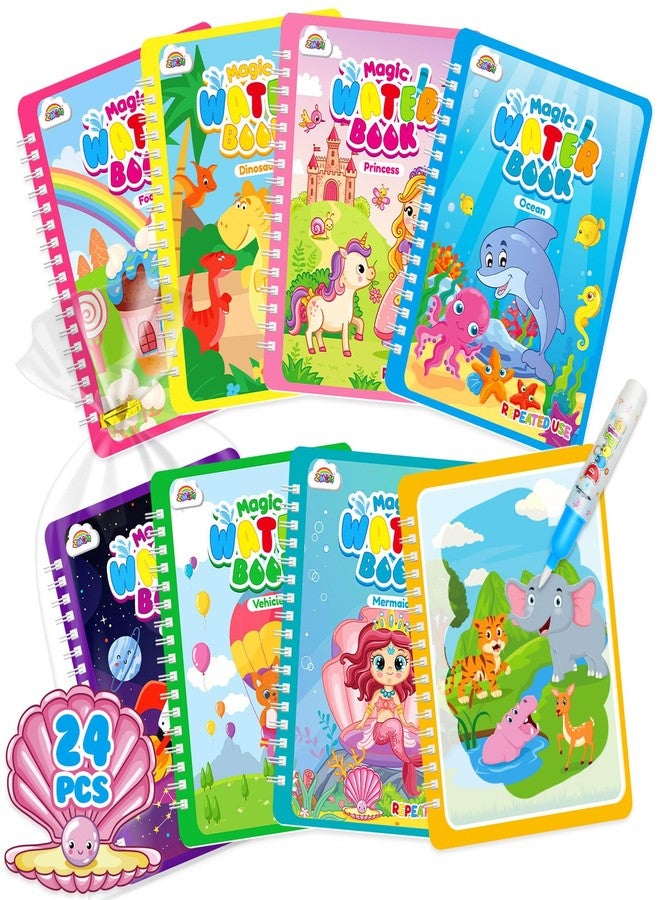 ZMLM 24 Pack Easter Water Coloring Books for Kids, Reusable Paint with Water Books with Magic Pen, Mess Free Easter Basket Stuffers for Toddlers Party Favors Bulk for Kids Ages 3-8 Boys Girls - Image 1