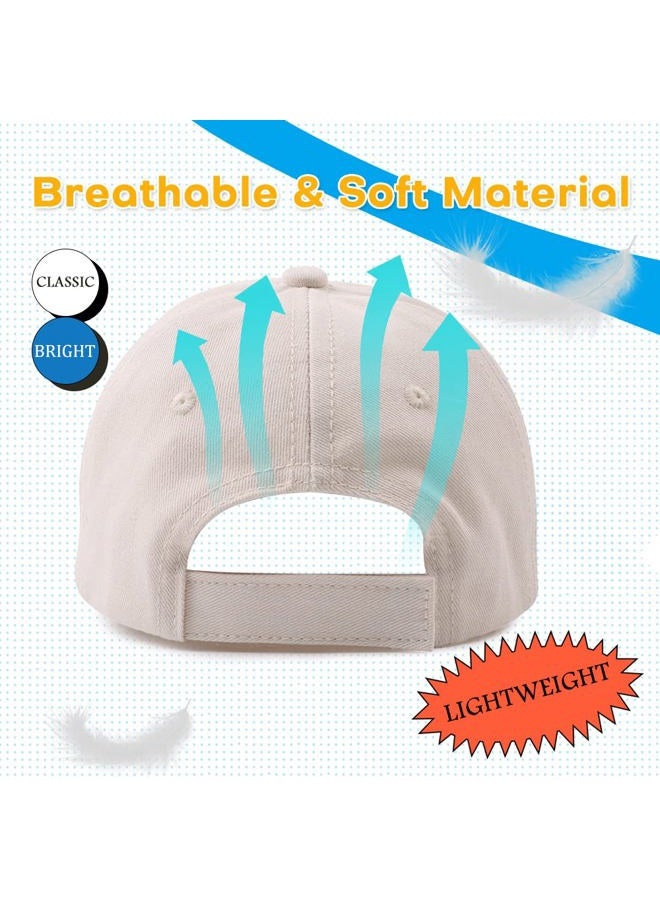 Peecabe Plain Toddler Baseball Hat Unisex Cotton Kids Trucker Hat Adjustable Baby Boys Sun Caps Girls Baseball Cap 1-5Y (52cm(2-5Y), Beige), Beige, 3-6 Years - Image 3