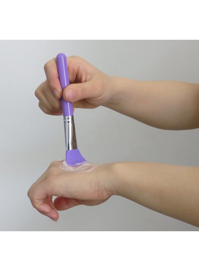 LORMAY 9 Pcs Silicone Makeup Brush Set: Applicator for Face Care, Eyeliner, Eyebrow, Eye Shadow, Lip Makeup and UV Epoxy Resin Crafts (Purple) - Image 5