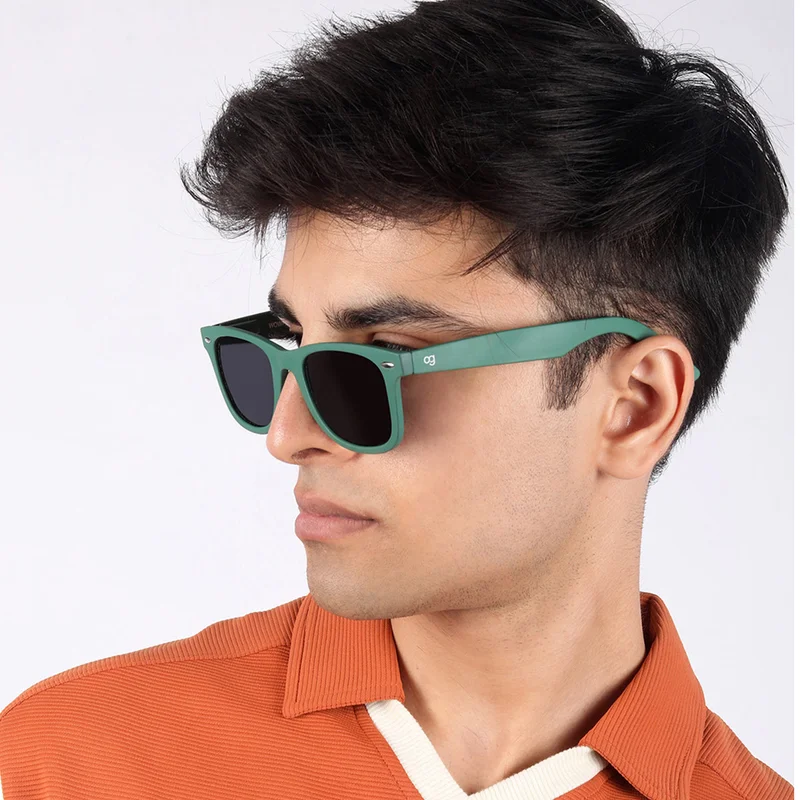 Woggles Jade Jaguar Polarized Wayfarer Sunglasses |Men & Women|100% UV Protection