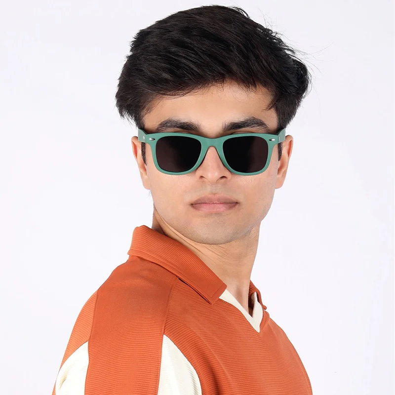 Woggles Jade Jaguar Polarized Wayfarer Sunglasses |Men & Women|100% UV Protection