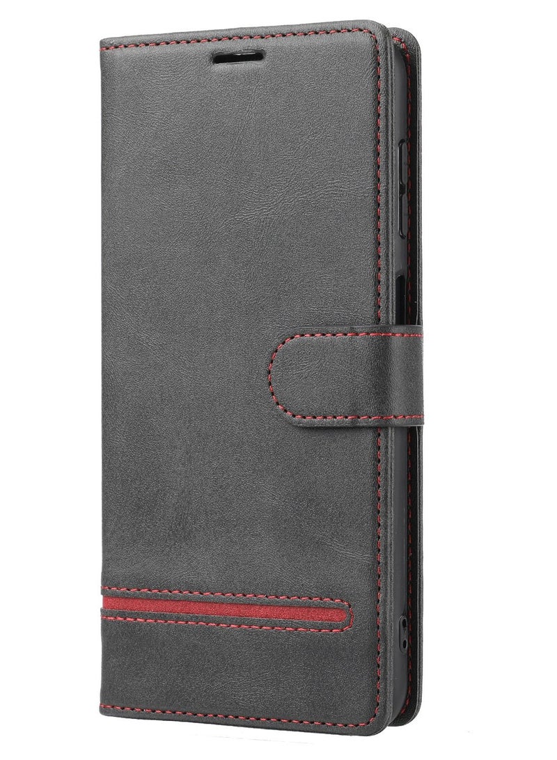 Suteni Flip Cover Card Slots Leather Phone Case for Samsung - Image 1