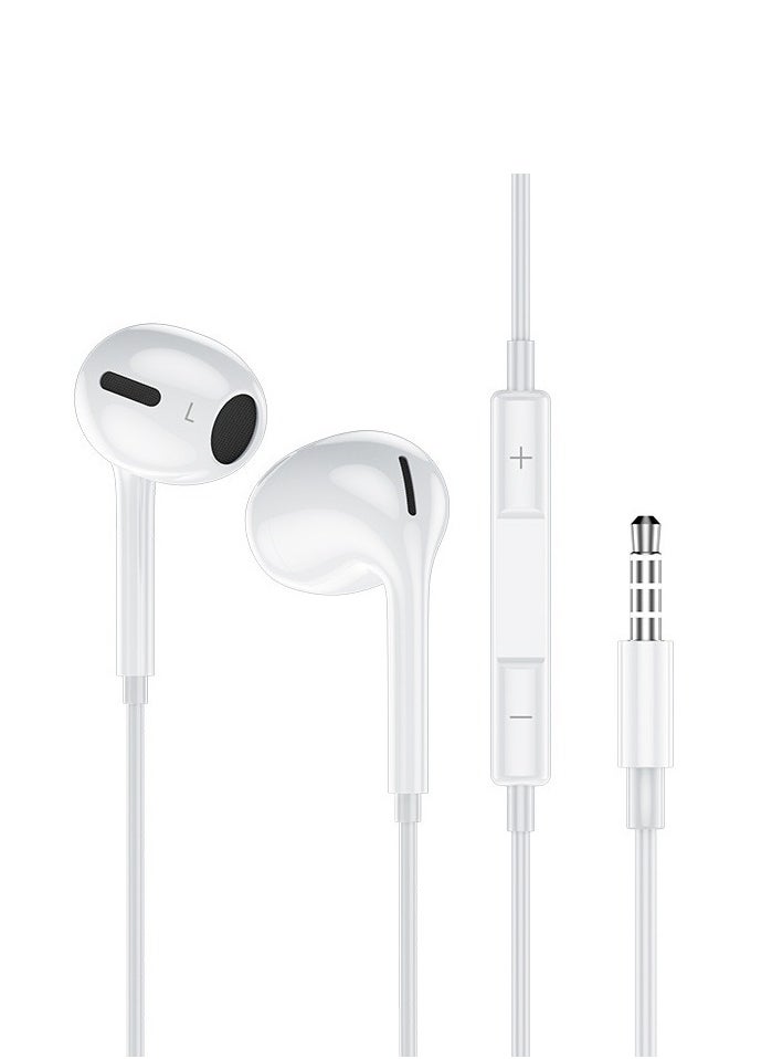 Samu Earphone With 3.5mm Headphone Plug,Support PS5 controller voice control, White  - Image 1