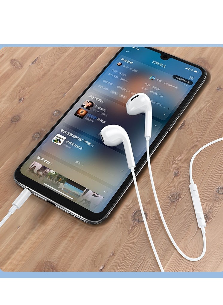 Samu Earphone With 3.5mm Headphone Plug,Support PS5 controller voice control, White  - Image 2